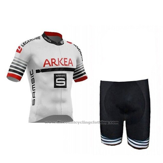 2019 Cycling Jersey Arkea Samsic White Red Short Sleeve and Bib Short
